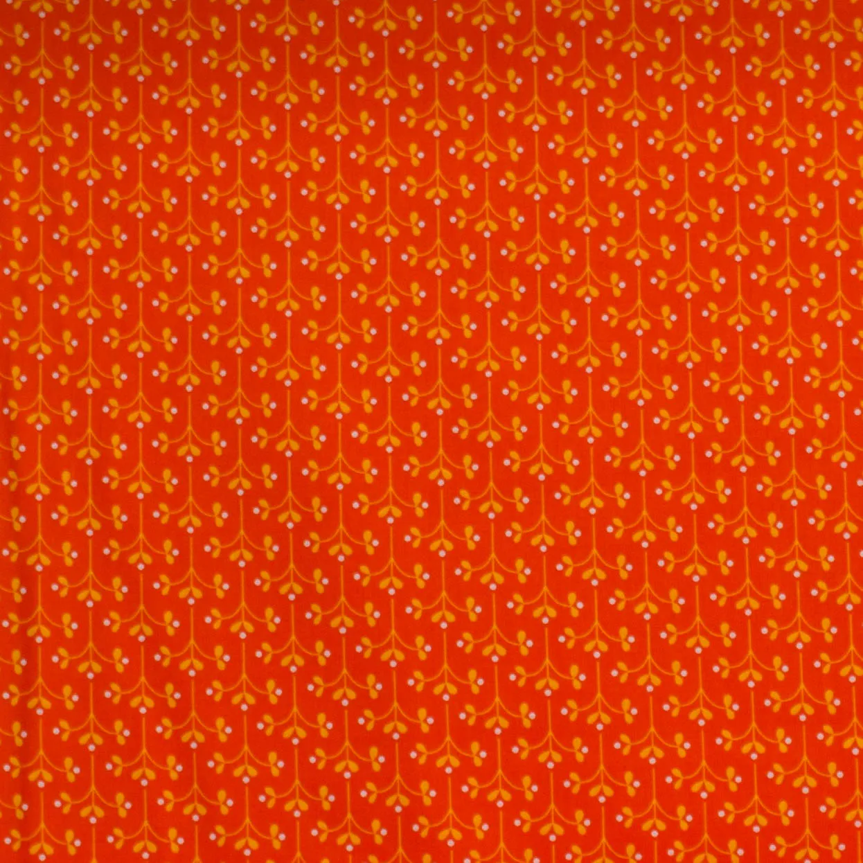 Katoen oranje met retro motief